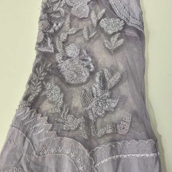 Free People Lilac Lace Penny Shirt small - Picture 7 of 9